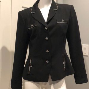 Vintage rhinestone trim blazer
